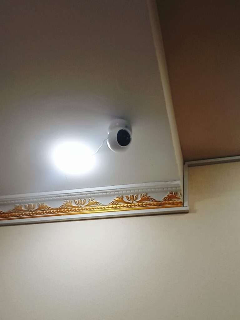 Indoor security camera installation project in Lahore